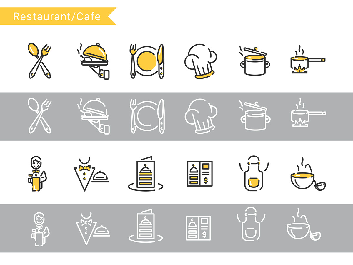 icons Icon symbols icon pack icon set restaurant Food  menu drink Web