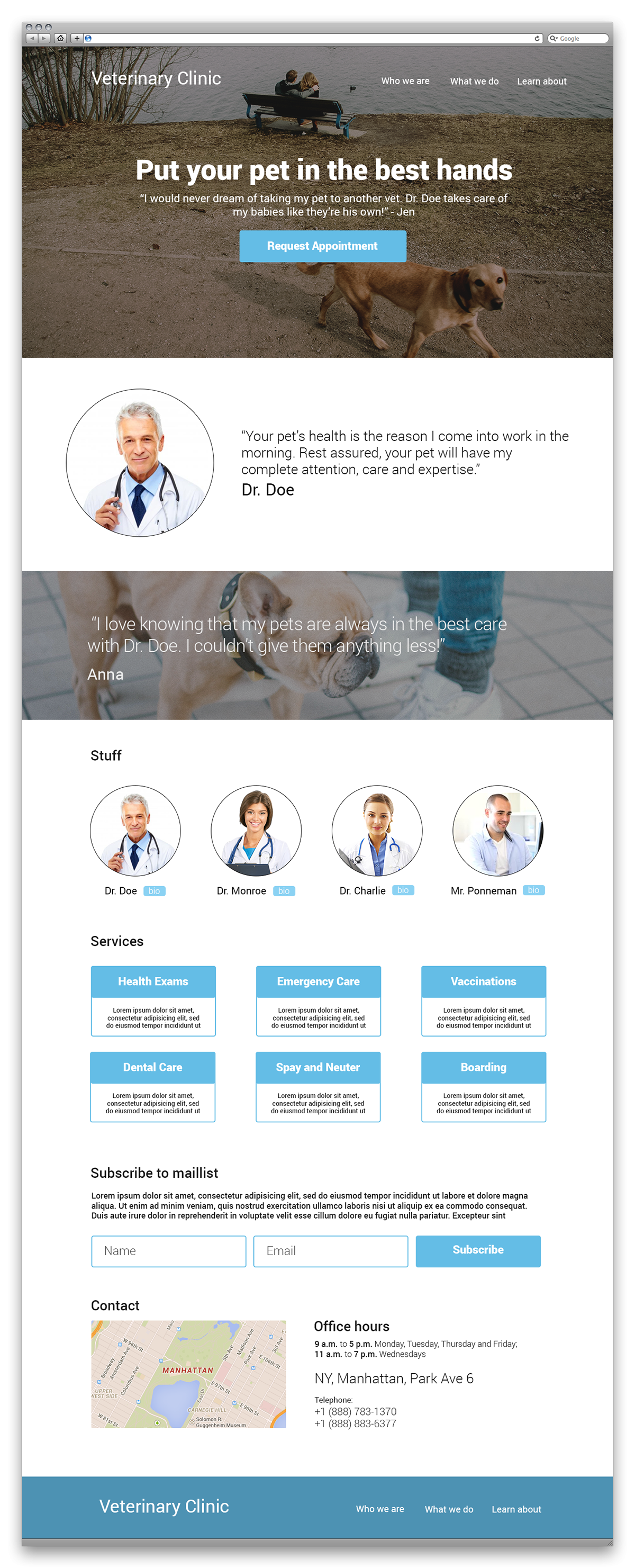 veterinary clinic conversion Minimalism simple clean Website Pet doctor