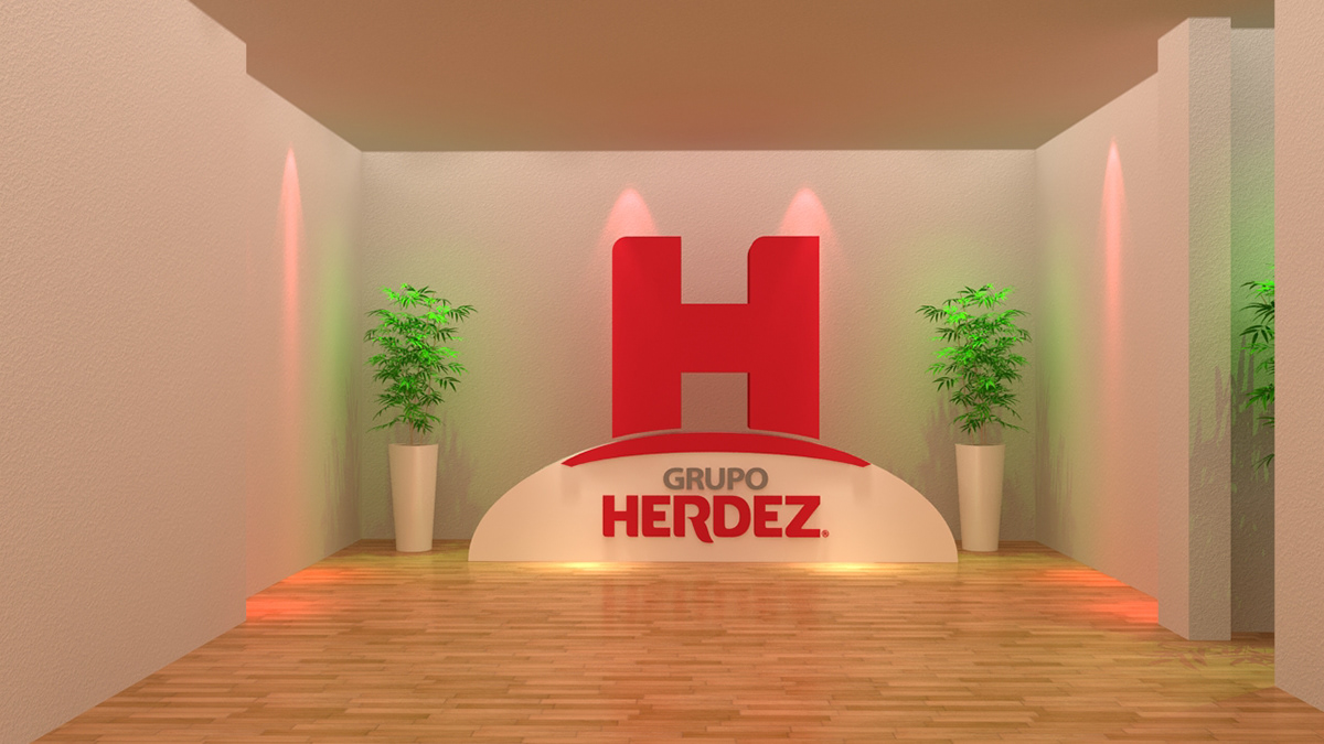 herdez showroom Interior visualization architecture