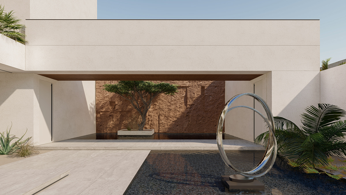 3D architecture design exterior Landscape modern Render Saudi Arabia video visualization