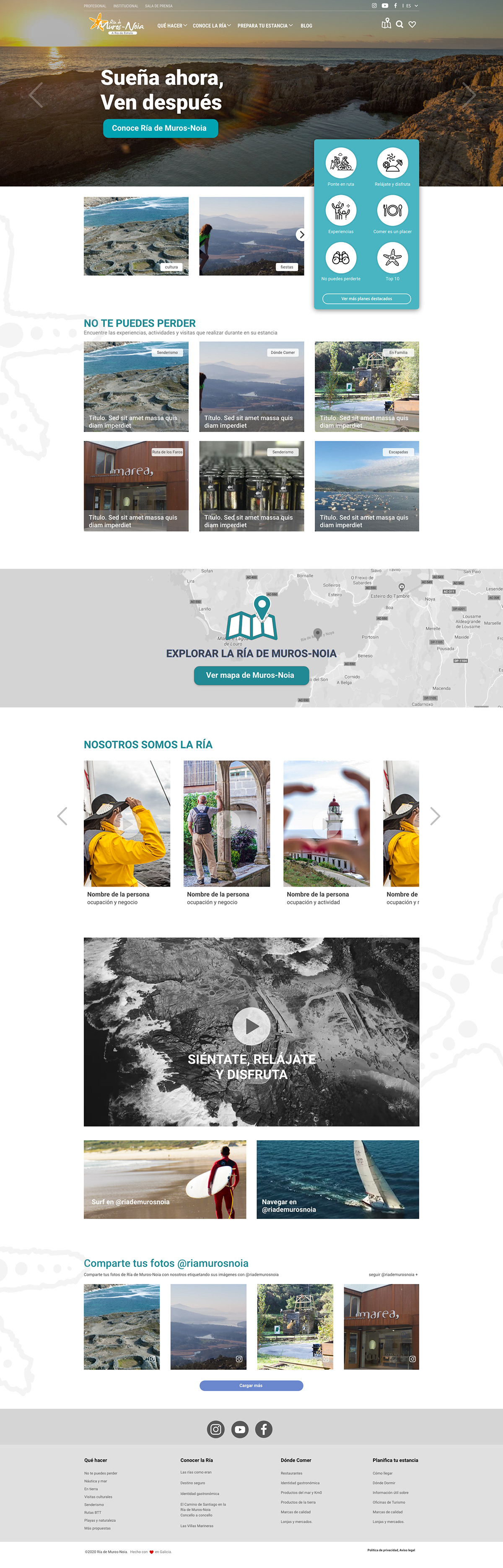 prototype touristic website ux/ui design