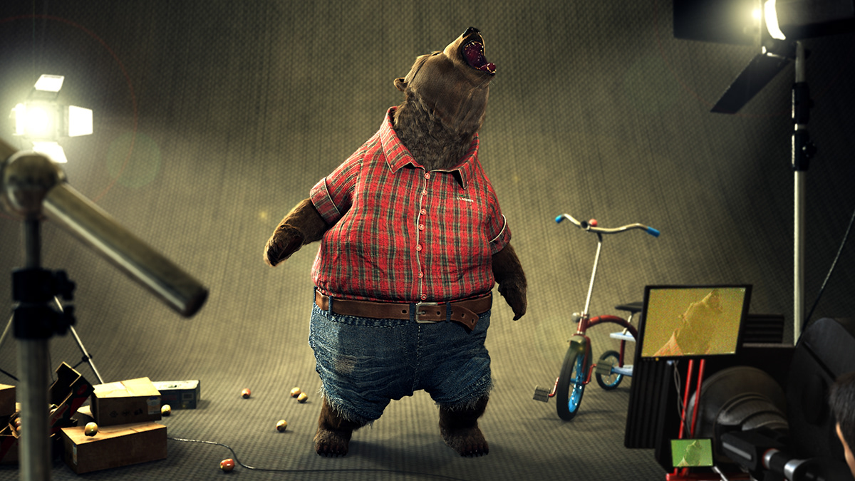 THE BEAR NANUK casting forest  CONCRETE JUNGLE Circus XSI  softimage after effects Autodesk benos aires argentina CGI 3D VFX