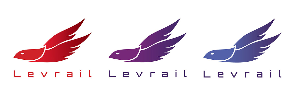 Levrail logo red high-tech High Tech Technology High End High Speed fast train destination Travel rail transportation