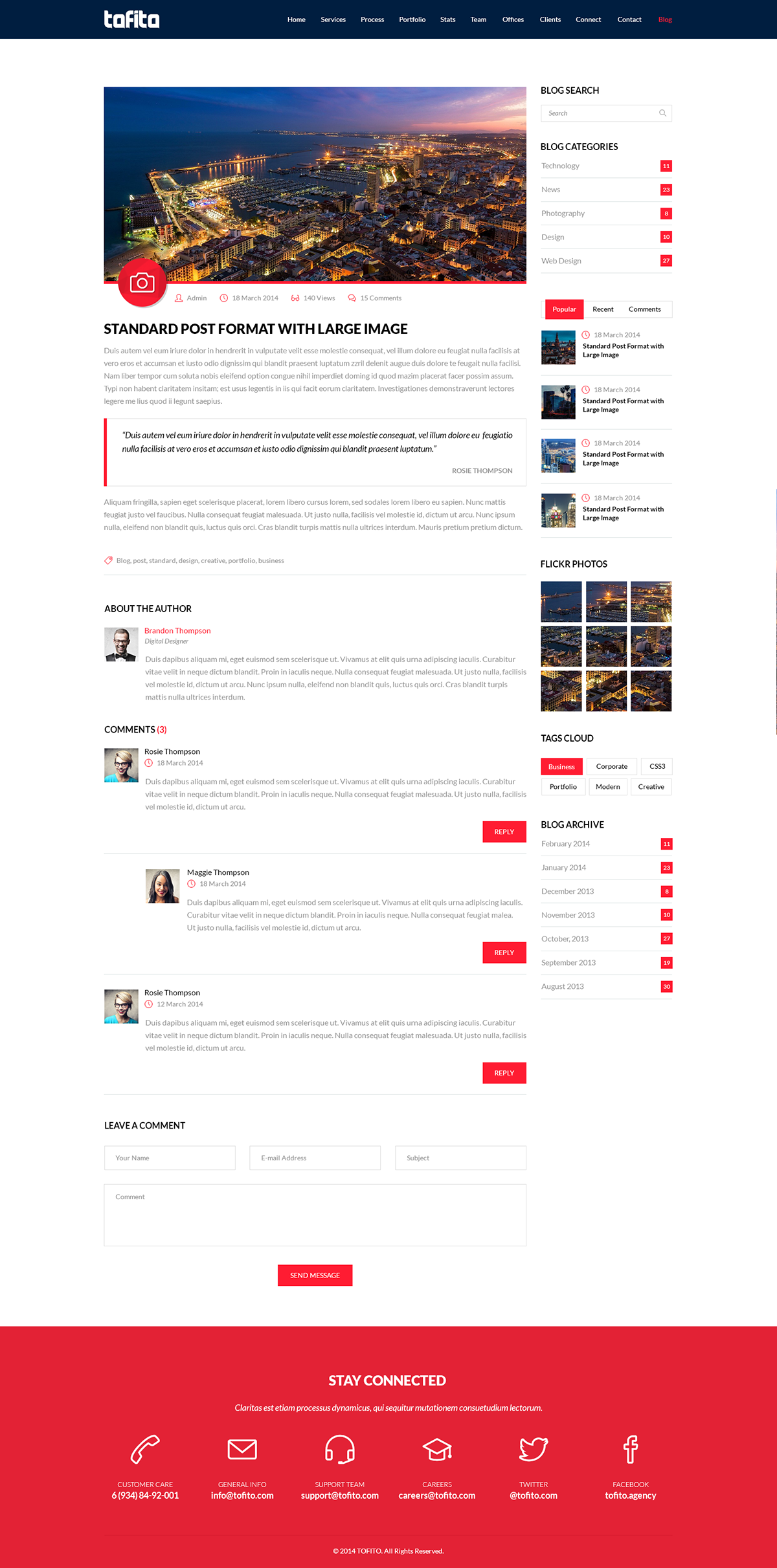 Blog business corporate creative grid landing page modern One One Page portfolio polygon Single Page tofito