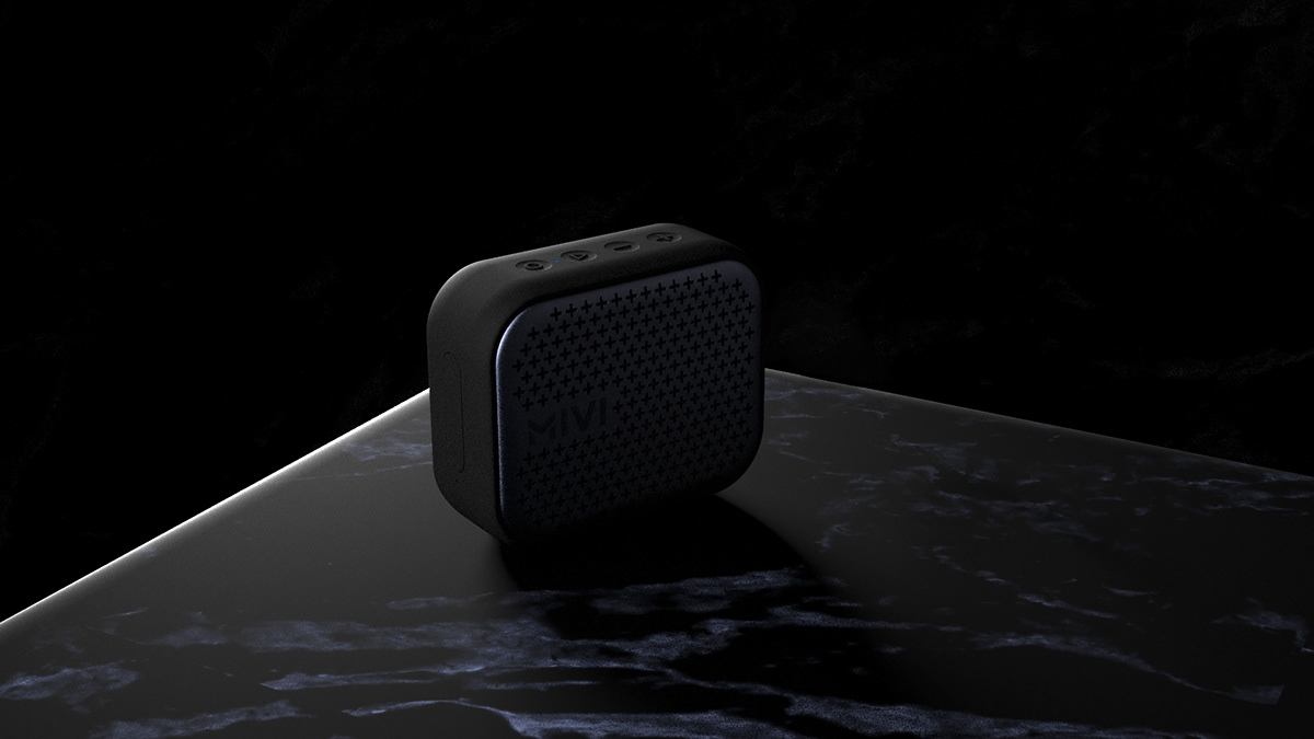 animation  bluetooth speaker industrial design  keyshot Mivi product Render Solidworks
