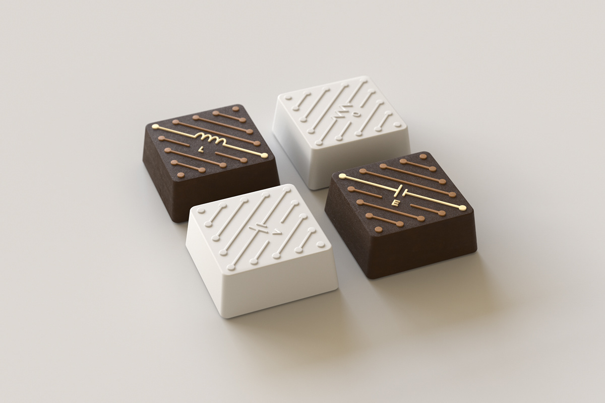 chocolate package foil electric 3dcg product Food  concept octane circuit