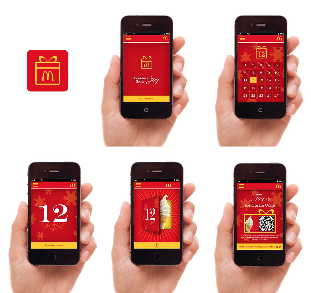 McDonalds Christmas khushi designs advent calendar win augmented reality print Virtual reality