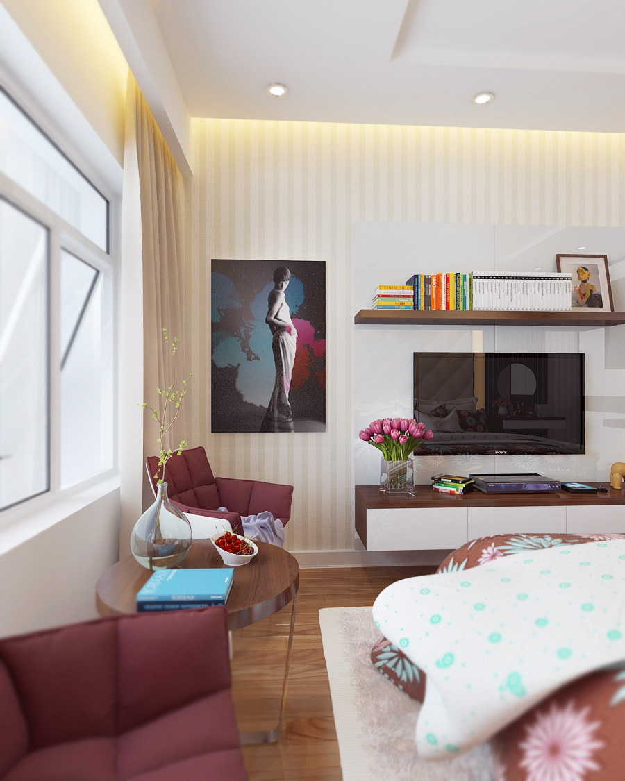 bedroom rendering vray 3dmax