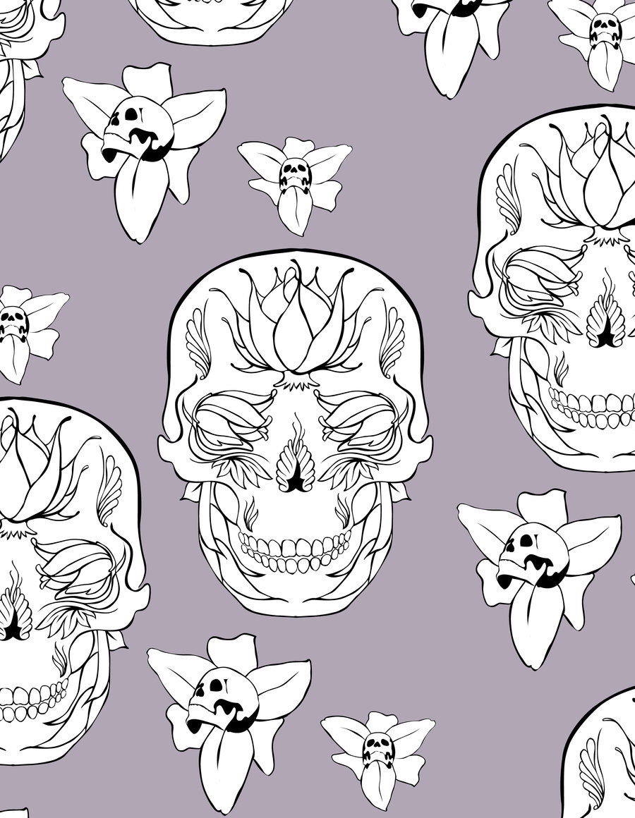 pattern skull sugar skull surface design
