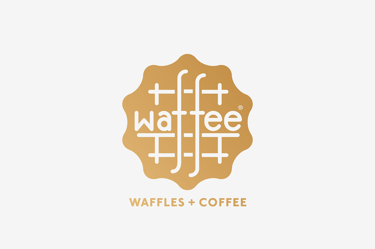 Waffles Coffee custom typography Bespoke Typography marque racoon Custom Illustration Signage brass coffee cup carry bag apron concrete vinyl Website