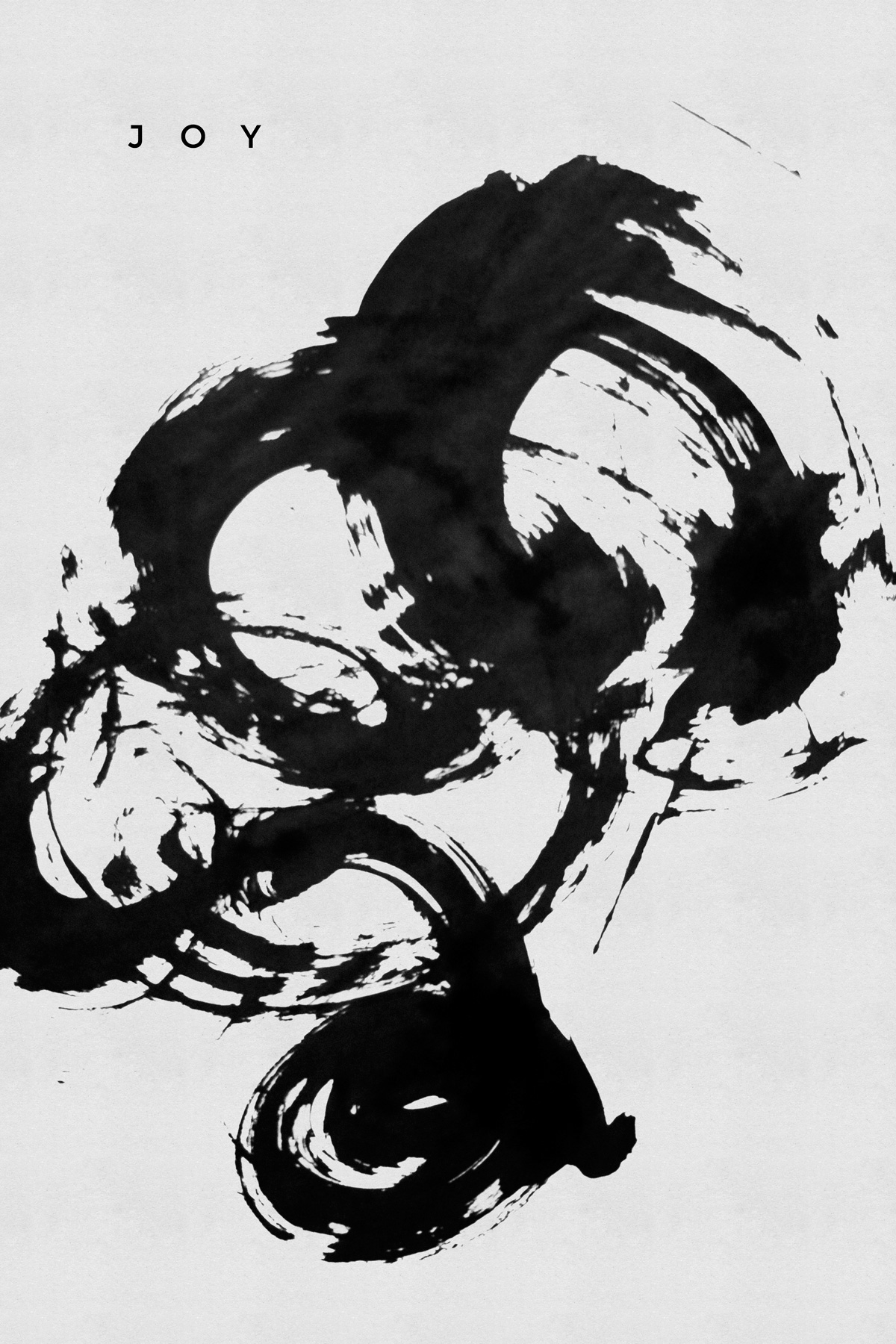 sumi ink paint japanese Black&white b&w contemporary abstract zen circle brush stroke splash japanese brush Japanese Calligraphy