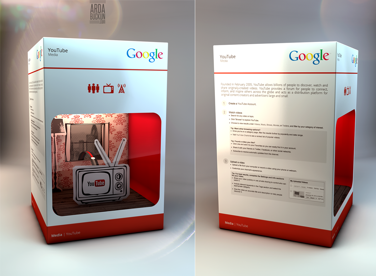 google  packages concept ycn  arda buckun 3D creative Boxing boxes collectables  Google youtube maps scholar chrome Icon