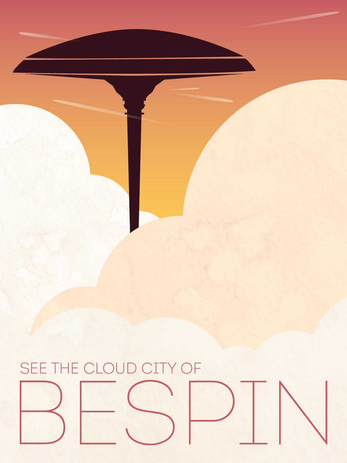 star wars Hoth endor Cloud City bespin poster Vintage Travel Poster travel poster vintage poster Movies a new hope Empire Strikes Back return of the jedi