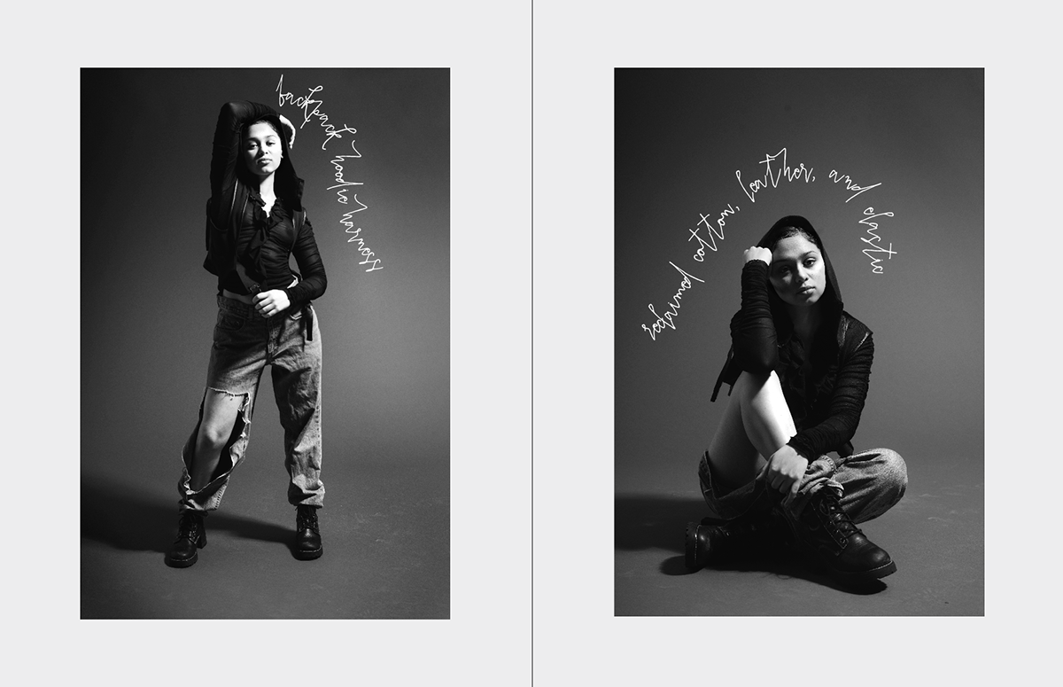 fashion photography Lookbook editorial design  Layout Design digital photography  Photography  styling  graphic design  typography   black and white
