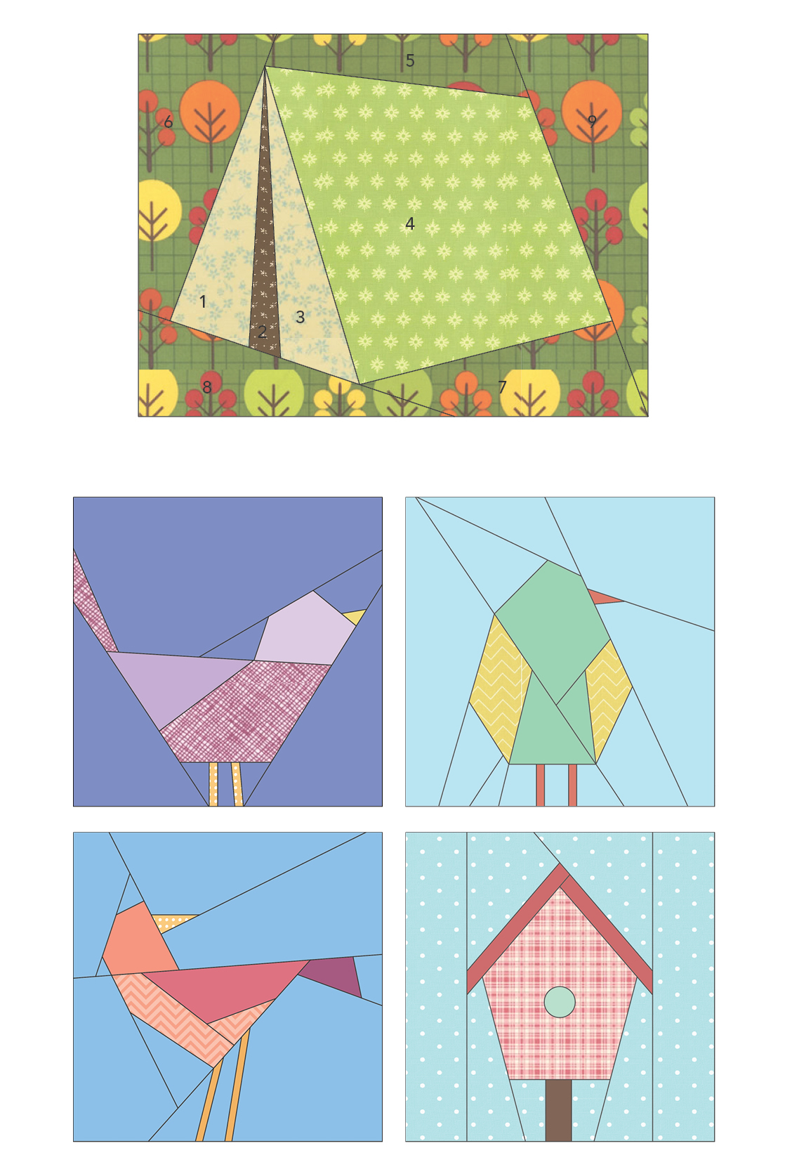 quilt paper piecing paper pieced pattern sewing geometric lines