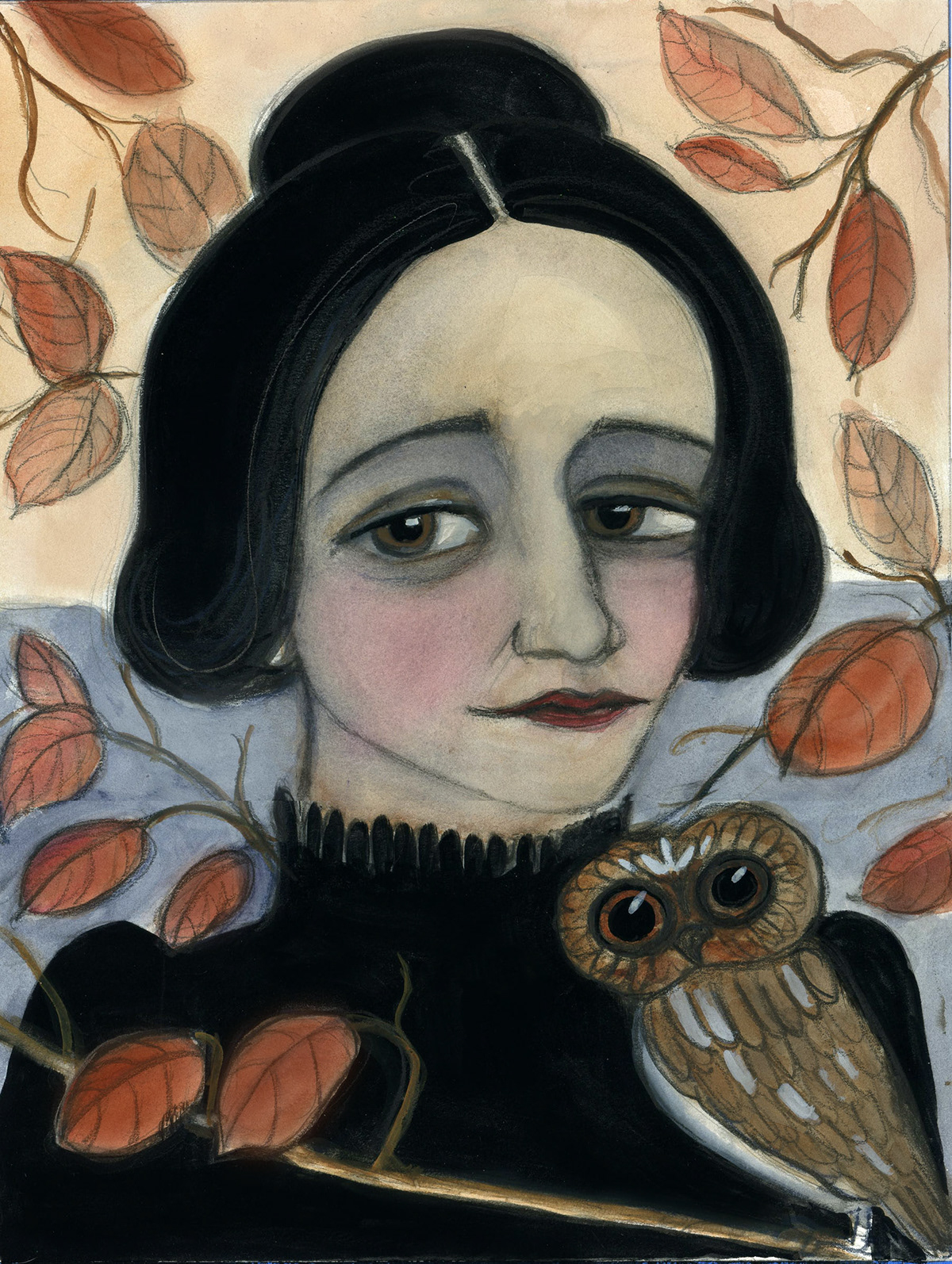 My Victorian inspired portrait for the Autumn season. The Fall of the Dead Leaves by Debra 
Styer