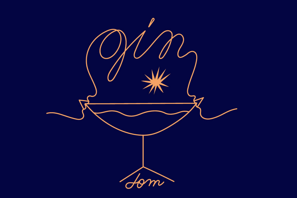 alcohol logo caligraphy cocktail drawing logo gin handdrawn Handlettering linear linear logo logo