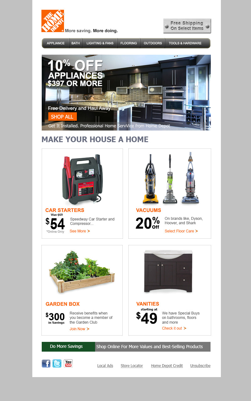 e-mail advertisement Home Depot Home improvement