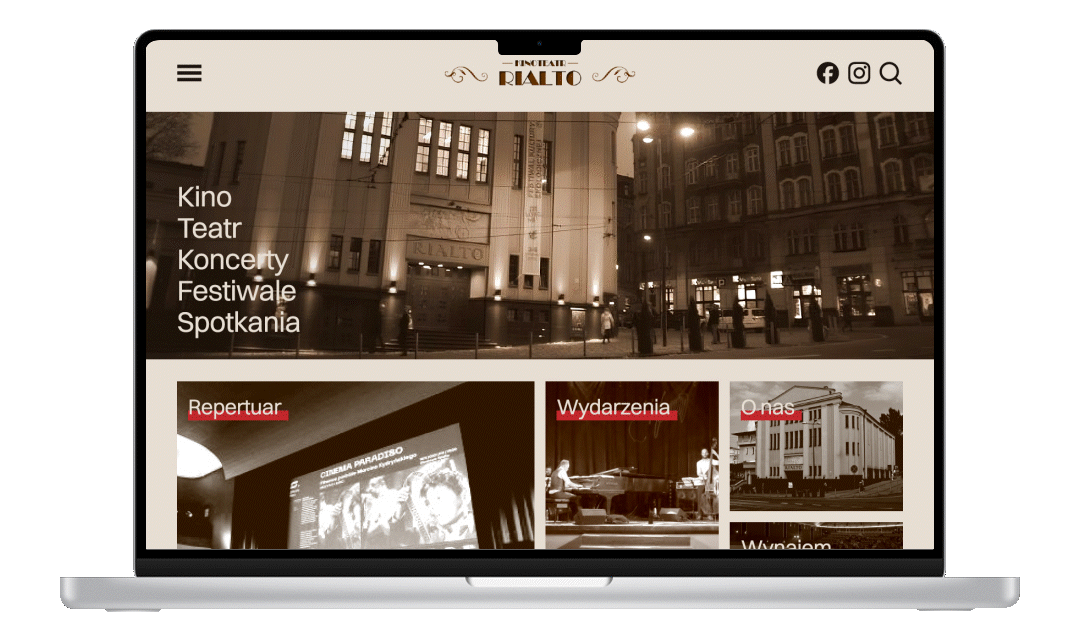Website UI/UX redesign UI Figma Web Design  Cinema Web user interface ui design
