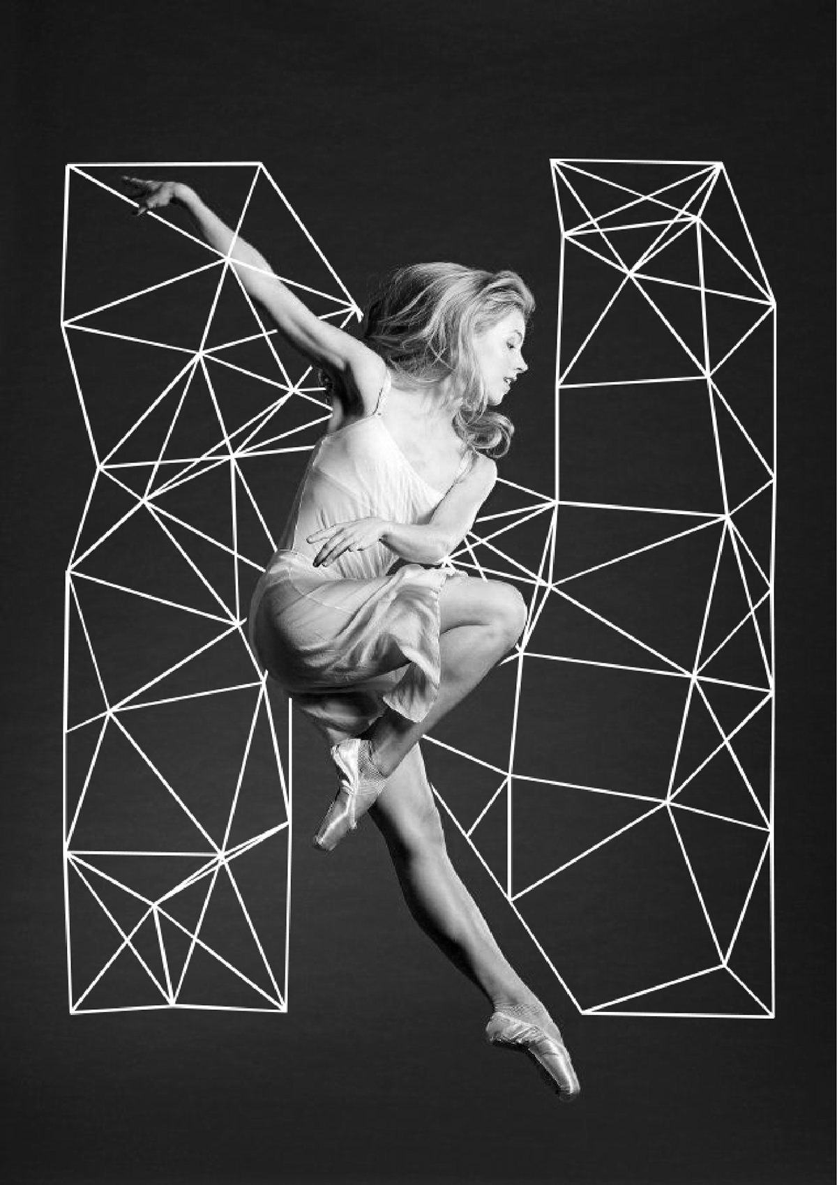 ui ux dance studio DANCE   logo poly modern Web Corporate Identity persona black and white Monochromatic photoshopmix