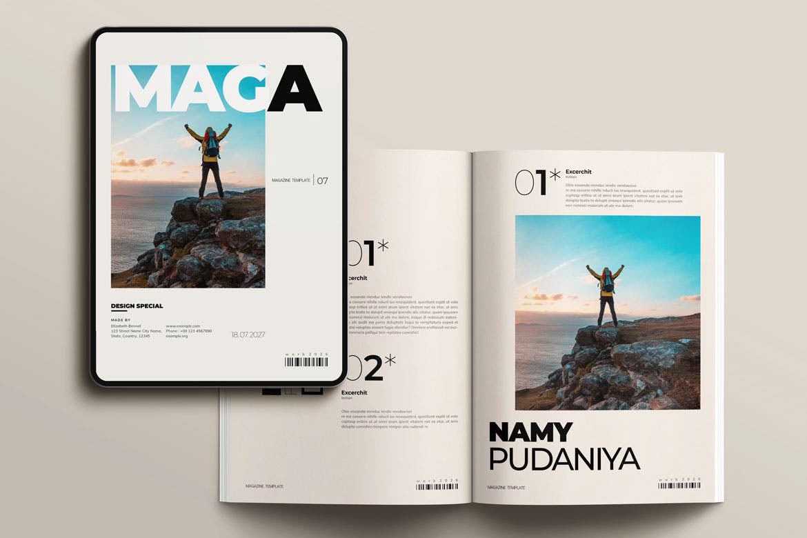 Travel magazine Magazine design Magazine Cover magazine layout InDesign cover cover design editorial design  editorial