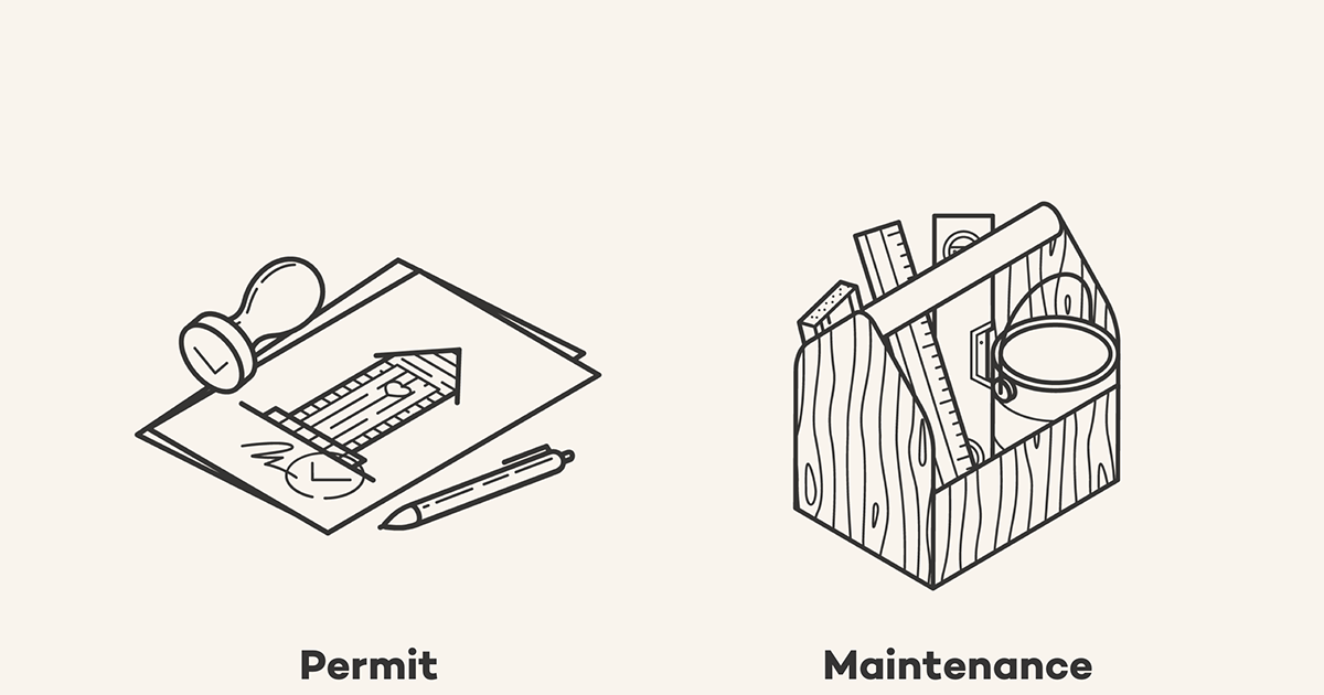Isometric icons iconset ILLUSTRATION house technical wood construction grid Sauna