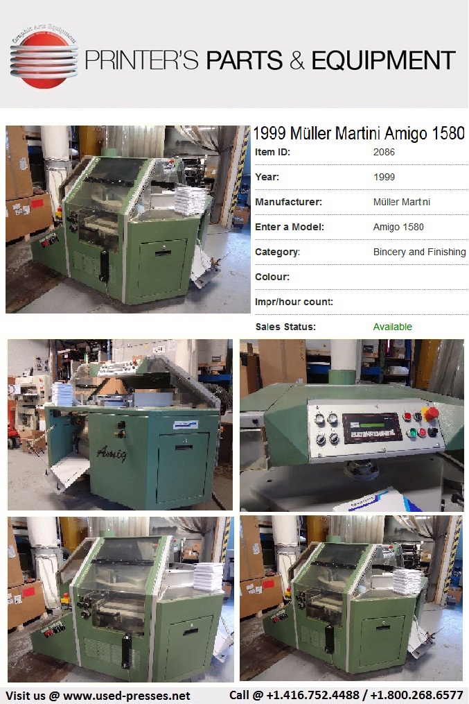 Muller Martini Machine Bindery and Finishing Used Printer Machine Printer Machine used machine Used Printing Machinery Printing Machinery used machinery Printing Equipment Suppliers