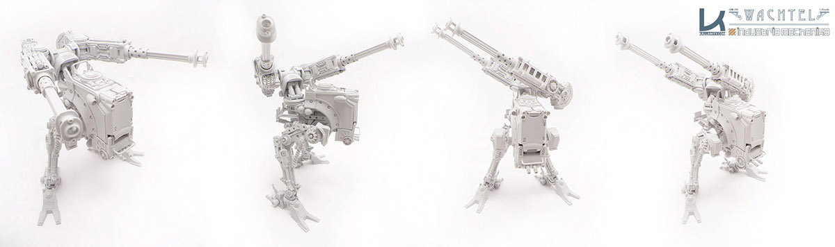 Kallamity science fiction robots Walkers Industria Mechanika Bipod resin kits fantascienza