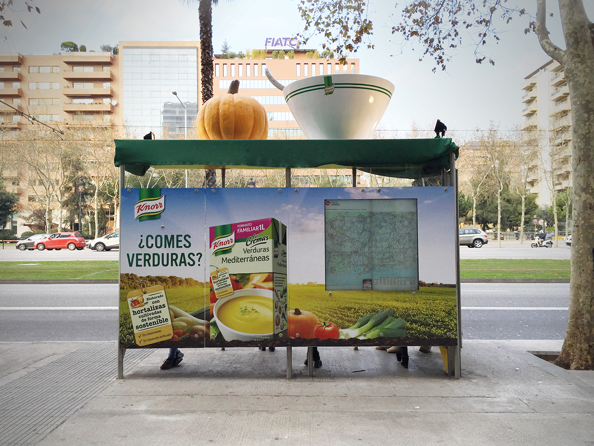 Knorr verduras vegetables eat Street marketing   barcelona