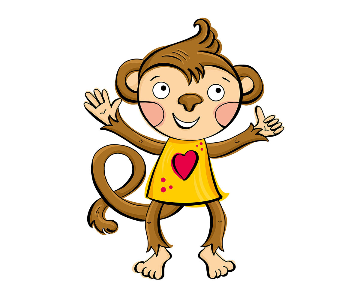 Projekt postaci - małpka