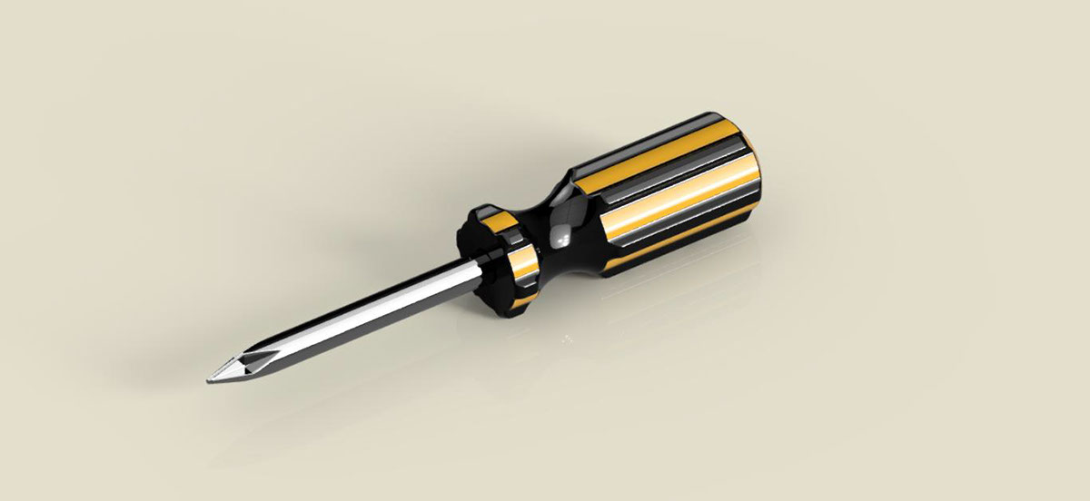 3D screwdriver fusion 360