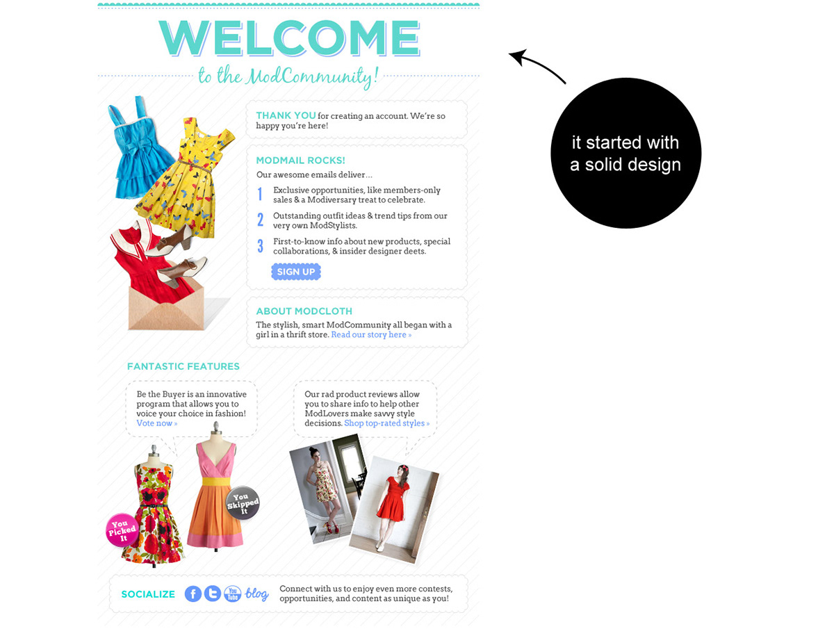 modcloth modcloth.com Email newsletter brand building communications marketing  