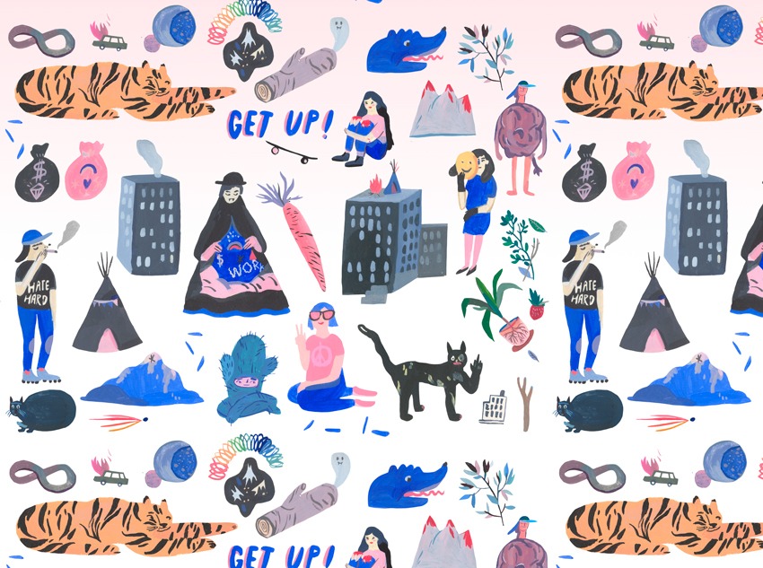 pattern cats drawings