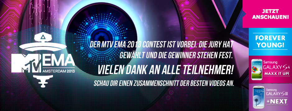 Mtv EMA contest video upload Web mobile amsterdam reaction scream Vip award tickets
