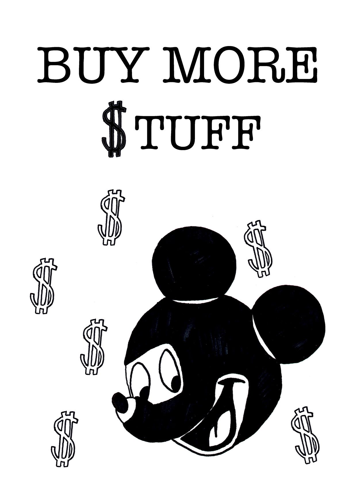 mickey mouse disney dollars sketch