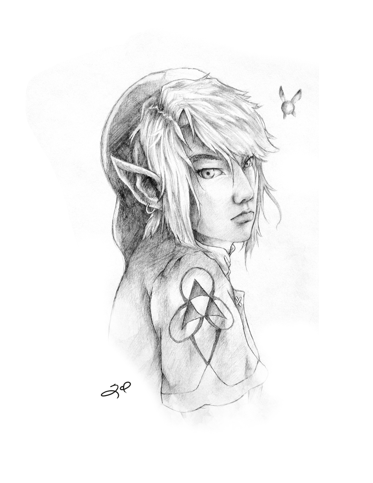 Nintendo link Legend of Zelda Games Drawing  portrait ILLUSTRATION 