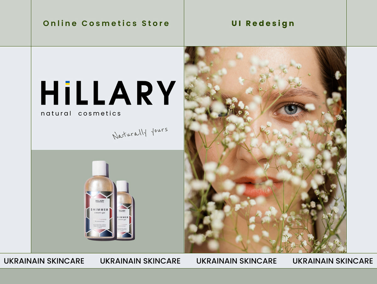UI/UX hillary Cosmetics website cosmetics web design cosmetics ui ui design ui ux designer UI UX Case study cosmetics shop COSMETICS STORE 