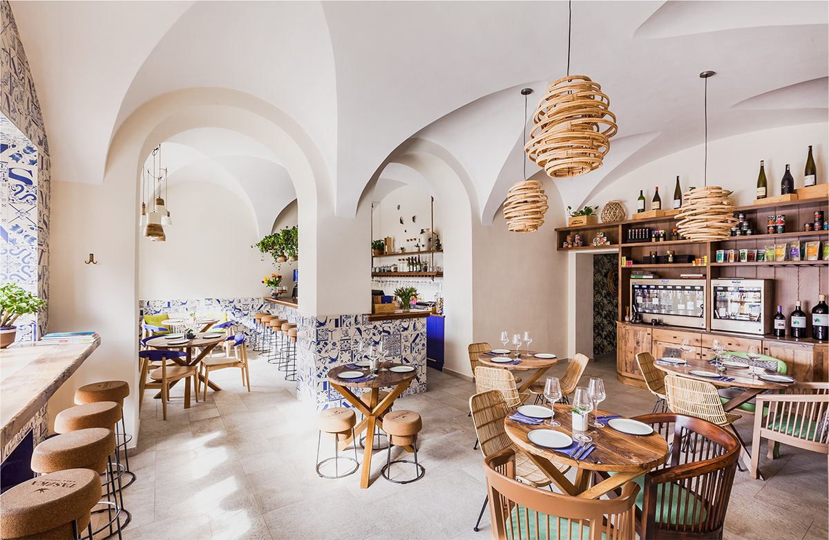 restaurant Portugal wine swallow blue Interior Food  portuguese poland Necon