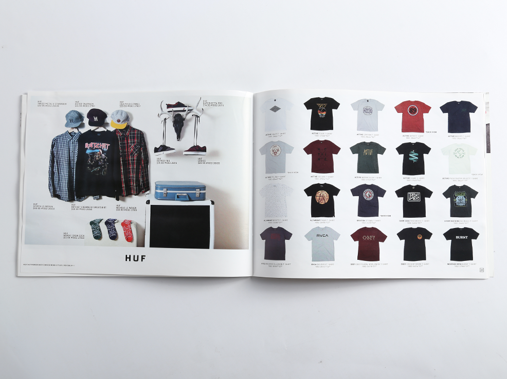 skateboarding catalog Layout