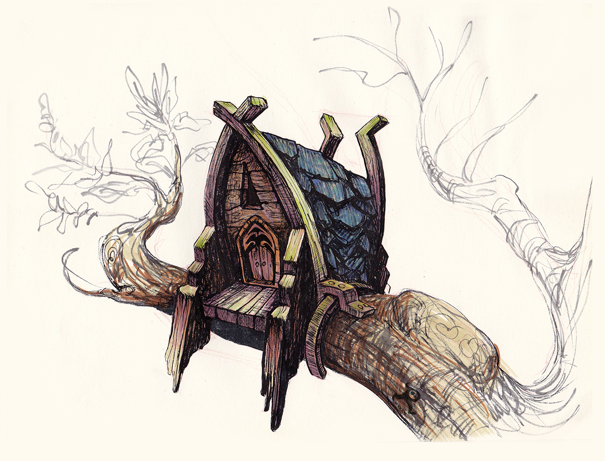 creatures goblins elves fantasy art pencil drawings sketchbook