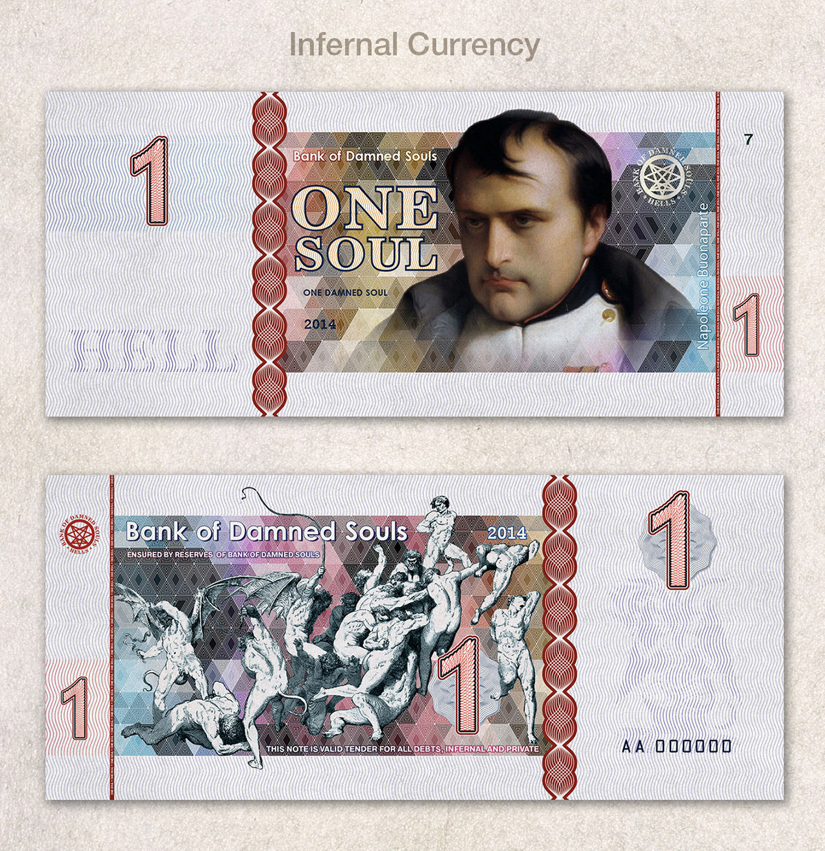 money Hall INFERNO design currency