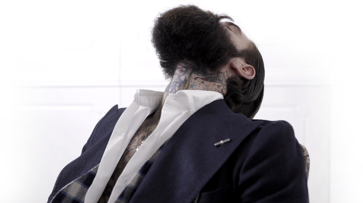 Ricki Hall tattoo ink inked beard Dandy gentleman tagliatore minimal Italy London Menstyle Menswear hairstyle rock