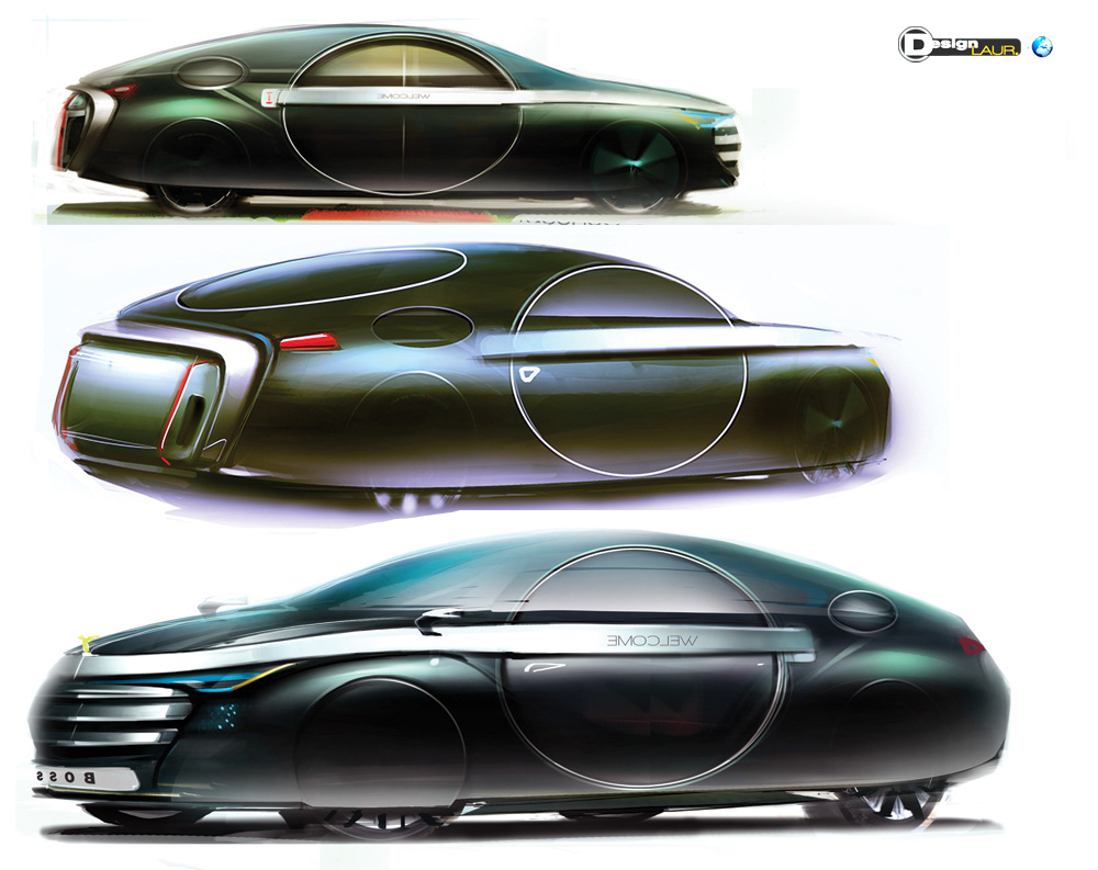 alfa romeo  Retro concept  limousine  luxury  experimentation photoshop