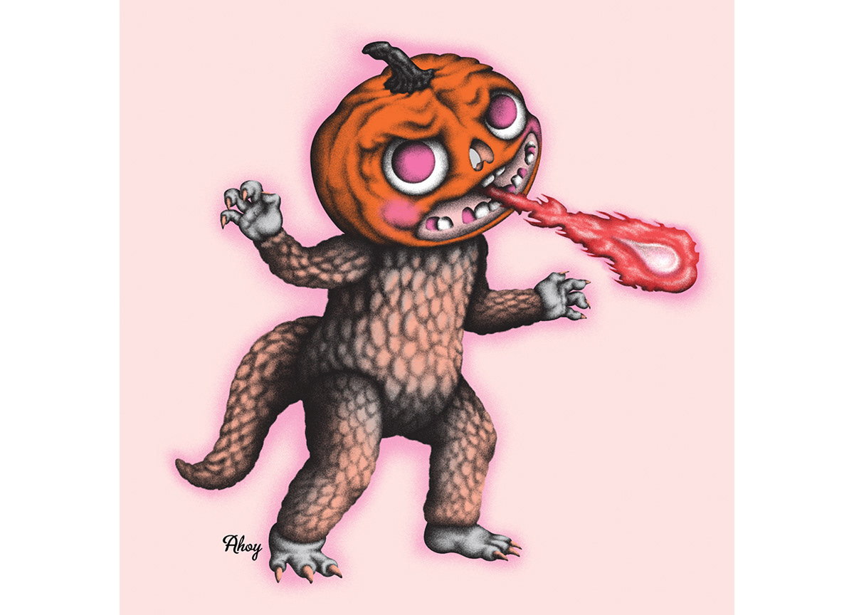 drawlloween popsurrealism kawaii Halloween ahoyillustration