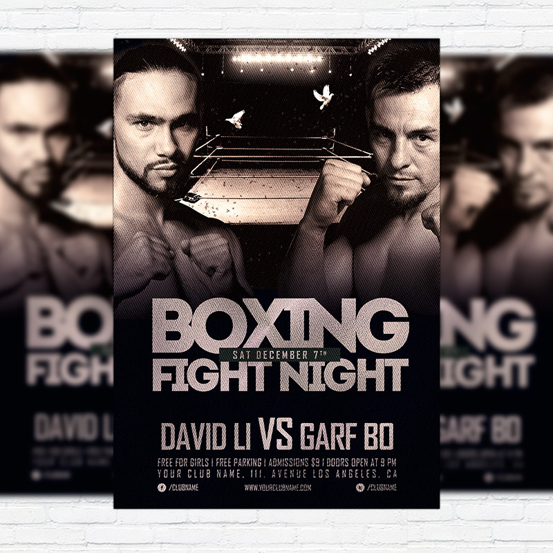 Boxing Flyer Boxing match Cage fight Fight Party MMA Event MMA FIGHT MMA Fight Flyer MMA Match throwdown UFC battle Boxing Champions
