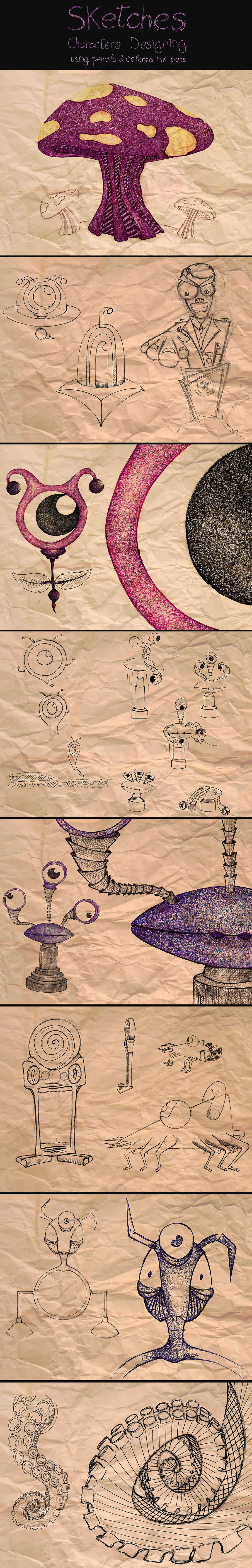 violet Mushrooms legend of violet water color wall painting Hitler graffiti art sketch characters cartoon ink octopus aliens Space  War