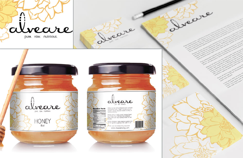 Logo Design packaging design honey identity package