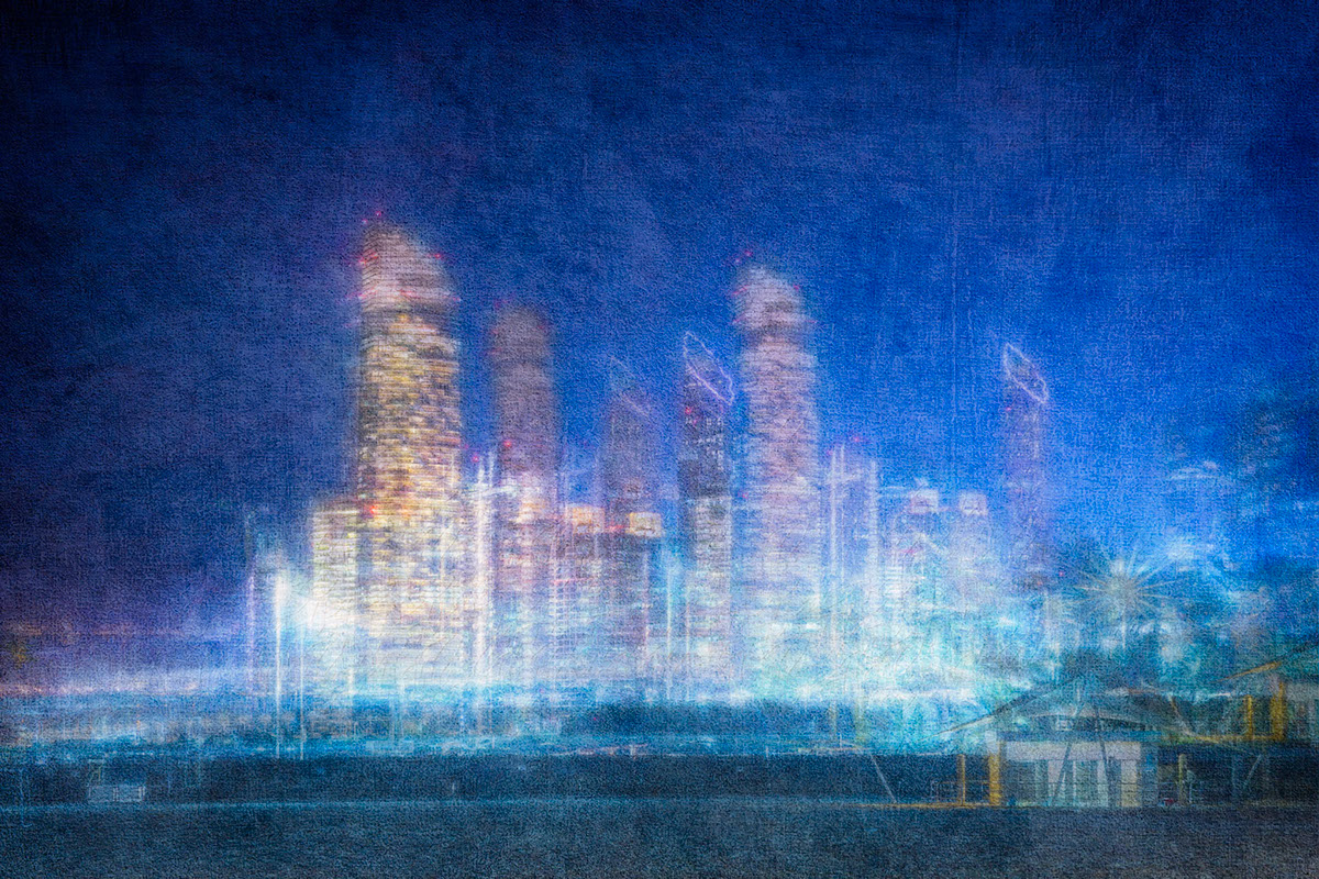 Adobe Portfolio Abu Dhabi skylines cityscape night low light