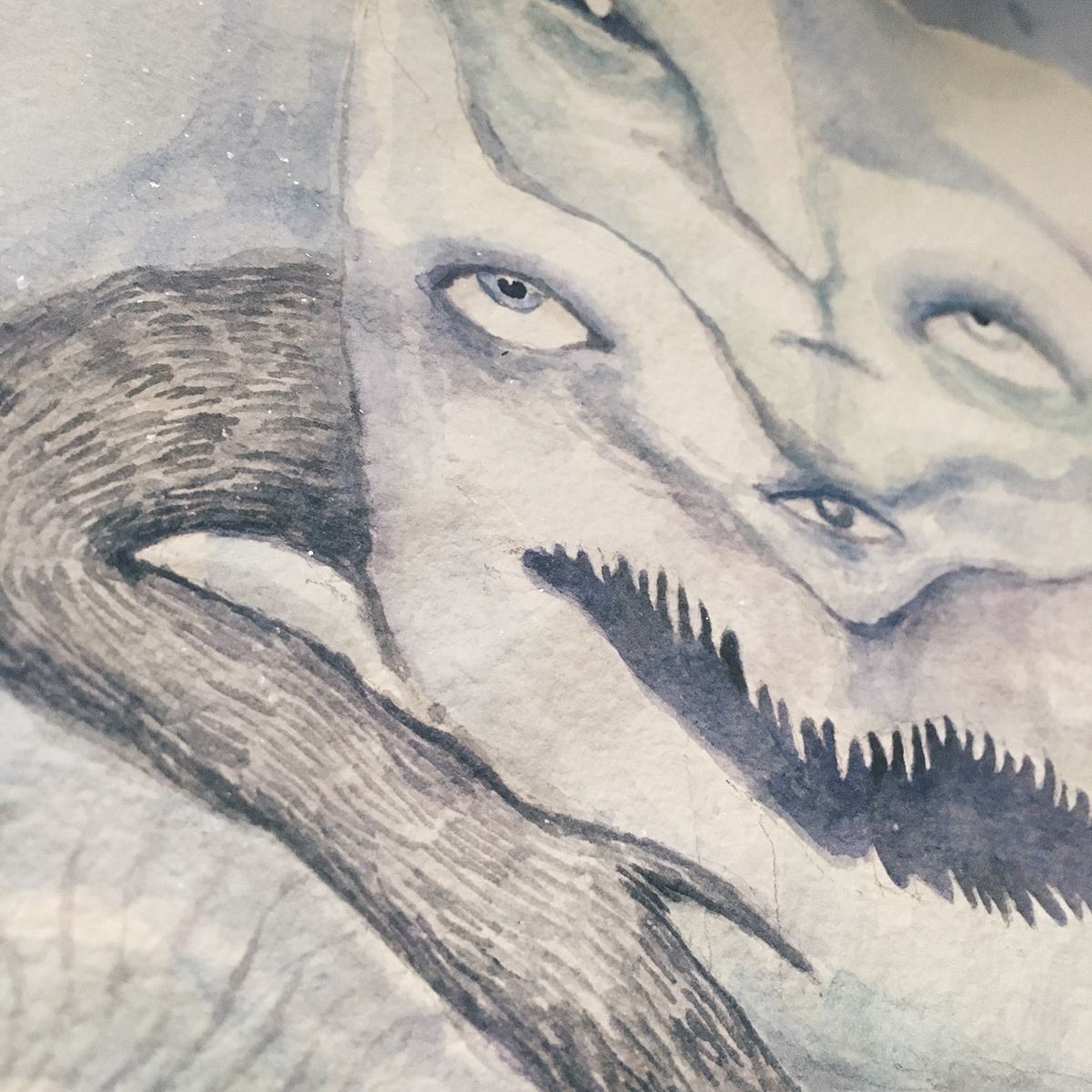 watercolor aquarelle ILLUSTRATION  painting   monsters creatures fantasy
