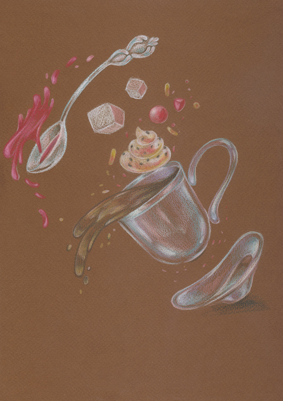 cup Coffee tea kitchen drink cafe colored pencils